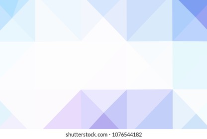 Light Pink, Blue vector low poly texture. Shining polygonal illustration, which consist of triangles. A completely new template for your business design.