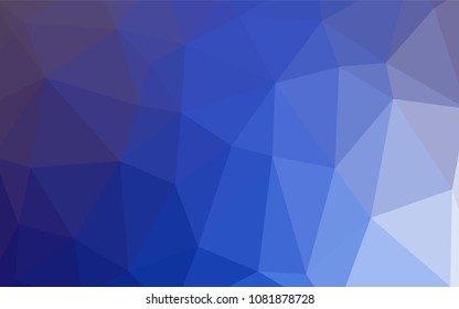 Light Pink, Blue vector low poly cover. Creative illustration in halftone style with gradient. The polygonal design can be used for your web site.