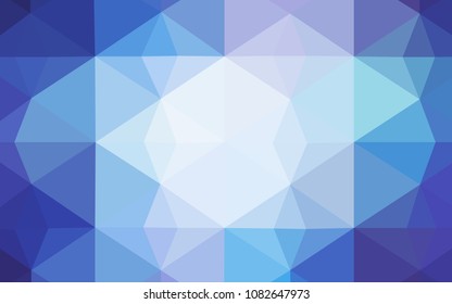 Light Pink, Blue vector low poly cover. Creative geometric illustration in Origami style with gradient. New template for your brand book.