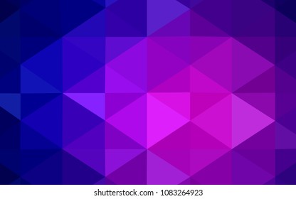 Light Pink, Blue vector low poly texture. Elegant bright polygonal illustration with gradient. That pattern can be used as a part of a brand book.