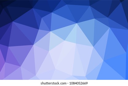 Light Pink, Blue vector low poly layout. Elegant bright polygonal illustration with gradient. Triangular pattern for your business design.