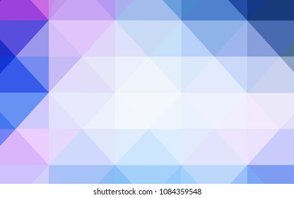 Light Pink, Blue vector low poly layout. Geometric illustration in Origami style with gradient.  The template for cell phone's backgrounds.
