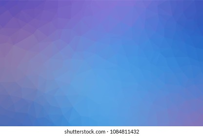 Light Pink, Blue vector low poly texture. Polygonal abstract illustration with gradient. A new texture for your web site.