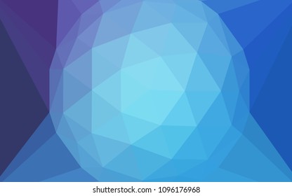 Light Pink, Blue vector low poly texture with a diamond. Illustration in abstract style with triangles. Polygonal design for your web site.