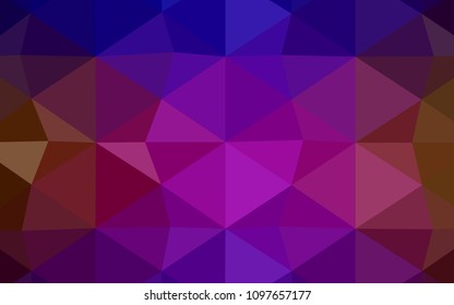 Light Pink, Blue vector low poly texture. Modern geometrical abstract illustration with gradient. Brand-new style for your business design.