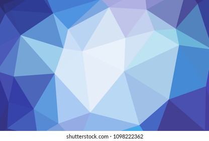 Light Pink, Blue vector low poly layout. A sample with polygonal shapes. Triangular pattern for your design.