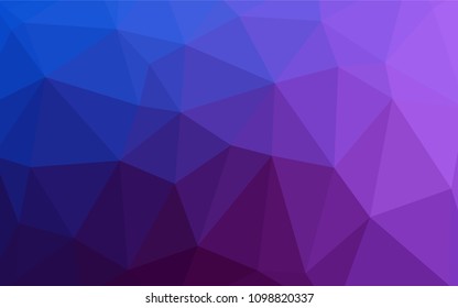 Light Pink, Blue vector low poly texture. Elegant bright polygonal illustration with gradient. The template for cell phone's backgrounds.