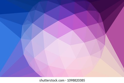 Light Pink, Blue vector low poly texture with a diamond. Colorful illustration in a polygonal style. A completely new design for your leaflet.