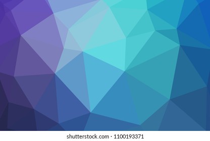 Light Pink, Blue vector low poly cover. Creative geometric illustration in Origami style with gradient. Pattern for a brand book's backdrop.