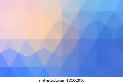 Light Pink, Blue vector low poly layout. Glitter abstract illustration with an elegant triangles. A completely new design for your leaflet.