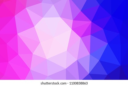 Light Pink, Blue vector low poly layout. Geometric illustration in Origami style with gradient.  Brand new design for your business.