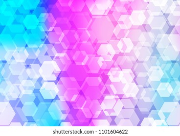 Light Pink, Blue vector low poly background. Creative illustration in halftone style with gradient. The completely new template can be used for your brand book.