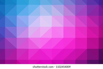 Light Pink, Blue vector low poly cover. Creative geometric illustration in Origami style with gradient. Textured pattern for your backgrounds.