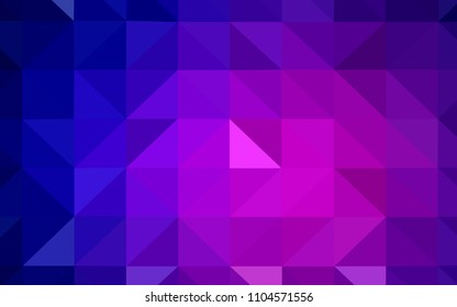 Light Pink, Blue vector low poly texture. Creative illustration in halftone style with triangles. Best triangular design for your business.