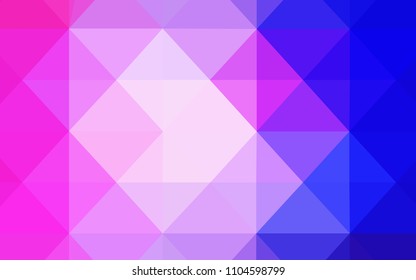 Light Pink, Blue vector low poly cover. Shining colorful illustration with triangles. Brand new design for your business.