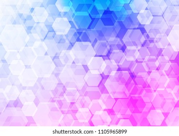 Light Pink, Blue vector low poly pattern. A completely new color illustration in a vague style. The elegant pattern can be used as part of a brand book.
