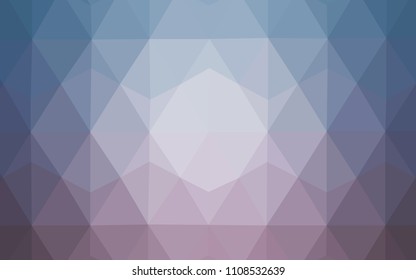 Light Pink, Blue vector low poly texture. Colorful illustration in abstract style with triangles. A completely new design for your leaflet.