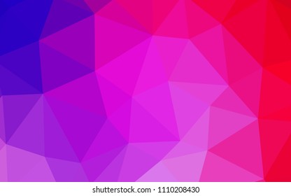 Light Pink, Blue vector low poly layout. Shining colorful illustration with triangles. Best triangular design for your business.