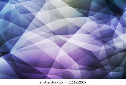 Light Pink, Blue vector low poly cover. Creative illustration in halftone style with triangles. Triangular pattern for your design.