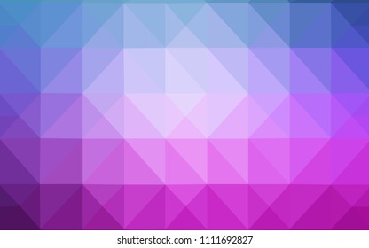 Light Pink, Blue vector low poly layout. Colorful illustration in polygonal style with gradient. A completely new template for your banner.
