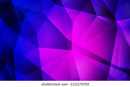 Light Pink, Blue vector low poly texture. Shining colorful illustration with triangles. Brand new style for your business design.