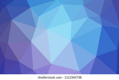 Light Pink, Blue vector low poly texture. Shining polygonal illustration, which consist of triangles. Best triangular design for your business.