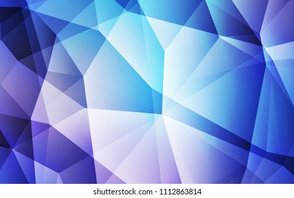 Light Pink, Blue vector low poly layout. Geometric illustration in Origami style with gradient.  Template for cell phone's backgrounds.