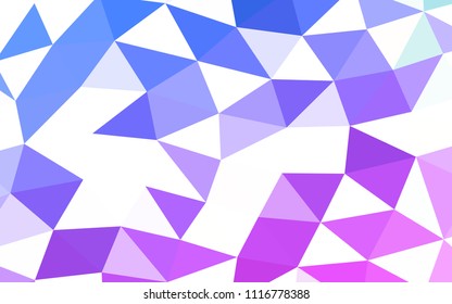 Light Pink, Blue vector low poly low poly. A completely new color illustration in a vague style. The template can be used as a background for cell phones.