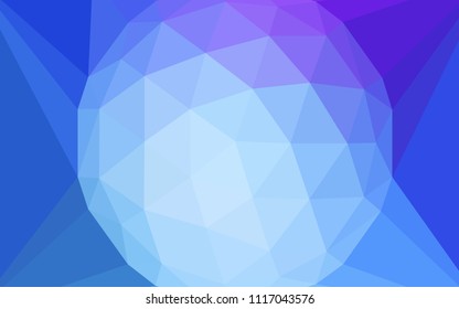 Light Pink, Blue vector low poly layout with a diamond. Elegant polygonal illustration with gradient. A new texture for your web site.