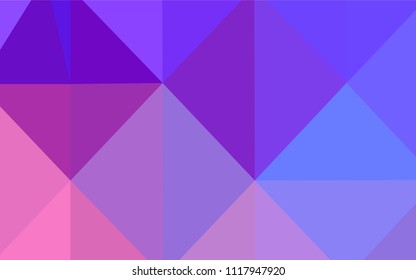 Light Pink, Blue vector low poly cover. Polygonal abstract illustration with gradient. Textured pattern can be used for background.