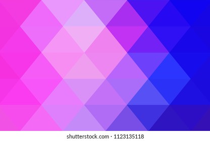 Light Pink, Blue vector Low poly crystal background. Polygon design pattern. Low poly illustration, low polygon background.