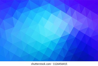 Light Pink, Blue vector low poly cover. Geometric illustration in Origami style with gradient.  Best triangular design for your business.