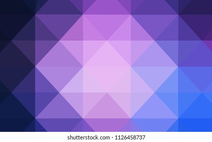 Light Pink, Blue vector low poly texture. Creative geometric illustration in Origami style with gradient. A completely new design for your leaflet.