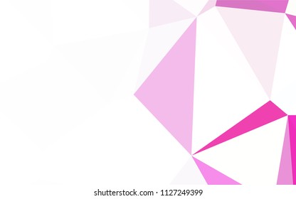 Light Pink, Blue vector low poly cover. Creative geometric illustration in Origami style with gradient. Pattern for a brand book's backdrop.