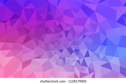 Light Pink, Blue vector low poly layout. Geometric illustration in Origami style with gradient.  Template for cell phone's backgrounds.