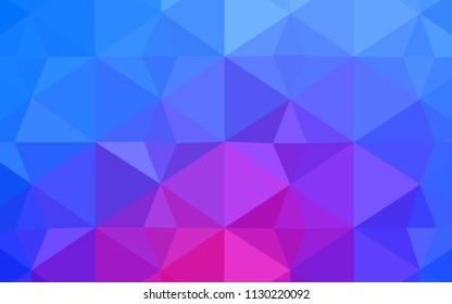 Light Pink, Blue vector low poly cover. Colorful illustration in abstract style with triangles. A new texture for your web site.