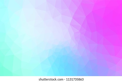 Light Pink, Blue vector low poly cover. Modern abstract illustration with triangles. New template for your brand book.
