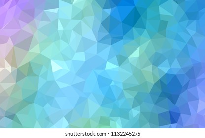 Light Pink, Blue vector low poly texture. Glitter abstract illustration with an elegant triangles. A completely new design for your leaflet.