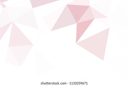 Light Pink, Blue vector low poly layout. Colorful illustration in polygonal style with gradient. Best triangular design for your business.