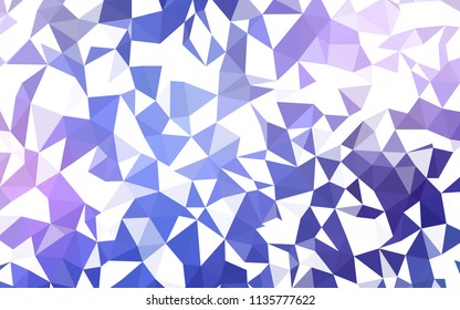 Light Pink, Blue vector low poly texture. A completely new color illustration in a polygonal style. Triangular pattern for your design.