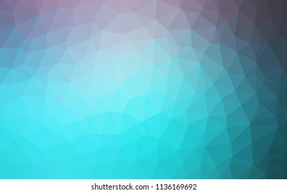 Light Pink, Blue vector low poly layout. Colorful abstract illustration with triangles. Polygonal design for your web site.