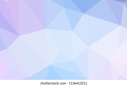 Light Pink, Blue vector low poly cover. Polygonal abstract illustration with gradient. Brand new style for your business design.
