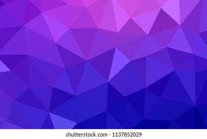 Light Pink, Blue vector low poly layout. Geometric illustration in Origami style with gradient.  Brand new style for your business design.