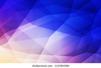 Light Pink, Blue vector low poly texture. Colorful abstract illustration with triangles. Template for cell phone's backgrounds.