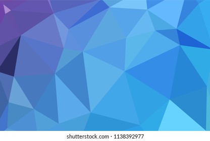 Light Pink, Blue vector low poly layout. Colorful illustration in abstract style with triangles. Polygonal design for your web site.