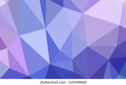 Light Pink, Blue vector low poly layout. Creative geometric illustration in Origami style with gradient. Triangular pattern for your design.