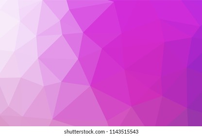 Light Pink, Blue vector low poly layout. Creative illustration in halftone style with gradient. Triangular pattern for your business design.