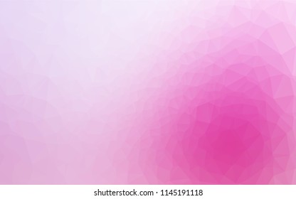 Light Pink, Blue vector low poly cover. Shining colored illustration in a Brand new style. The textured pattern can be used for background.