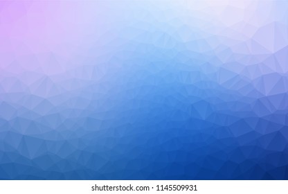 Light Pink, Blue vector low poly layout. Geometric illustration in Origami style with gradient.  The elegant pattern can be used as part of a brand book.