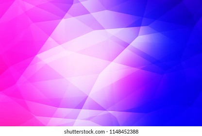 Light Pink, Blue vector low poly layout. A completely new color illustration in a polygonal style. Textured pattern for your backgrounds.